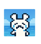 海のピクセルウサギ@SFW（個別スタンプ：19）