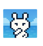 海のピクセルウサギ@SFW（個別スタンプ：24）