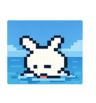 海のピクセルウサギ@SFW（個別スタンプ：28）