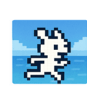 海のピクセルウサギ@SFW（個別スタンプ：29）