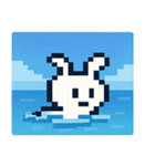 海のピクセルウサギ@SFW（個別スタンプ：32）