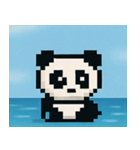 海のピクセルパンダ@SFW（個別スタンプ：4）