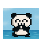 海のピクセルパンダ@SFW（個別スタンプ：10）