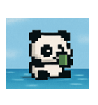 海のピクセルパンダ@SFW（個別スタンプ：15）