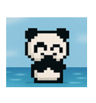 海のピクセルパンダ@SFW（個別スタンプ：21）