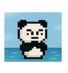 海のピクセルパンダ@SFW（個別スタンプ：25）