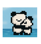 海のピクセルパンダ@SFW（個別スタンプ：31）