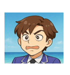 海の男性アイドル@SFW（個別スタンプ：1）