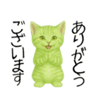 推し猫【緑】….（個別スタンプ：20）