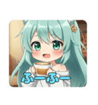 水分補給もばっちりみなみちゃん（個別スタンプ：11）