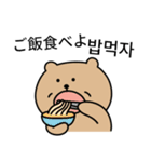 真剣熊 (日本語/韓国語)（個別スタンプ：5）