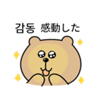 真剣熊 (日本語/韓国語)（個別スタンプ：22）