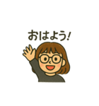 めがねのママ（個別スタンプ：1）