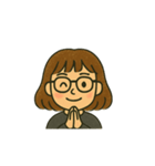 めがねのママ（個別スタンプ：2）