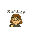 めがねのママ（個別スタンプ：7）