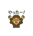 めがねのママ（個別スタンプ：8）