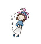 おかっぱバニーちゃん ピース（個別スタンプ：7）