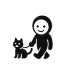くろすけっち⑤普段使い、ねこ（個別スタンプ：11）
