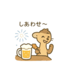 夏だビールだ！可愛い動物達 日本語（個別スタンプ：4）