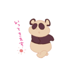 パンが好きなパン色のパンダ玄米パンさん（個別スタンプ：3）