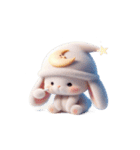 月のうさぎの日常はぼーっとすること（個別スタンプ：5）
