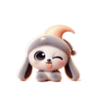 月のうさぎの日常はぼーっとすること（個別スタンプ：7）