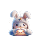 月のうさぎの日常はぼーっとすること（個別スタンプ：11）