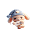 月のうさぎの日常はぼーっとすること（個別スタンプ：17）