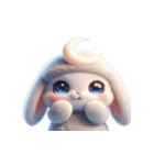 月のうさぎの日常はぼーっとすること（個別スタンプ：21）