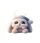 月のうさぎの日常はぼーっとすること（個別スタンプ：32）