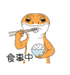 人間みたいな腹黒いレオパ（個別スタンプ：28）
