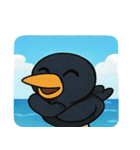 海のカラス@SFW（個別スタンプ：4）