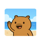 海のカピバラ2@SFW（個別スタンプ：1）