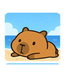 海のカピバラ2@SFW（個別スタンプ：28）