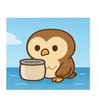 海のフクロウ2@SFW（個別スタンプ：14）