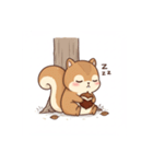 栗とリスのきもち（個別スタンプ：19）