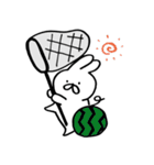 うさぎと夏と食べ物と（個別スタンプ：31）