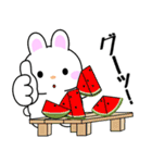 飛び出す！猛暑のぽっちゃりウサウサ（個別スタンプ：11）