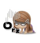 【3D】ロングヘアガールデカ文字（個別スタンプ：38）