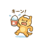 可愛い動物の夏お祭り＆花火 日本語（個別スタンプ：6）