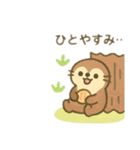 可愛い動物達の山登り 日本語（個別スタンプ：6）