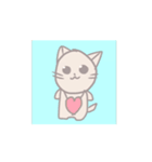 動く！使えるゆるふわ猫スタンプ（個別スタンプ：1）