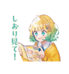 旅行計画チェック★使いやすい女の子（個別スタンプ：6）
