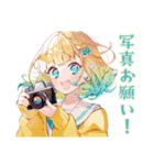 旅行計画チェック★使いやすい女の子（個別スタンプ：11）