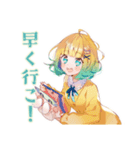 旅行計画チェック★使いやすい女の子（個別スタンプ：12）