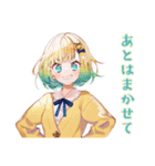 旅行計画チェック★使いやすい女の子（個別スタンプ：15）