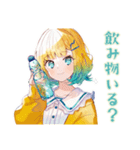 旅行計画チェック★使いやすい女の子（個別スタンプ：21）