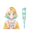 旅行計画チェック★使いやすい女の子（個別スタンプ：24）