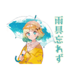旅行計画チェック★使いやすい女の子（個別スタンプ：35）