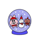 ピンクーとブクのクリスマス/韓国語-日本語（個別スタンプ：2）